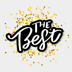 Best hand drawn lettering card with heart vector