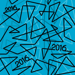 2016 year linear pattern vector