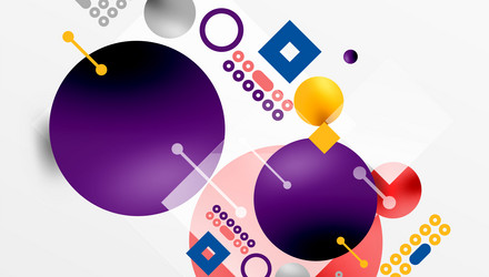 circles and elements geometric abstract background vector image