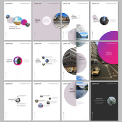 minimal brochure templates with colorful gradient vector image