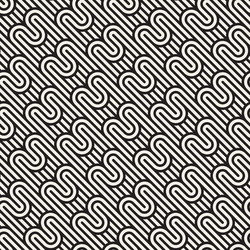 Rounded Line Pattern - Monochrome vector image