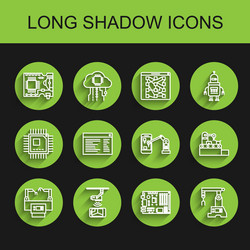 set line assembly software web developer vector image