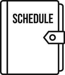 syllabus schedule notebook icon outline style vector image