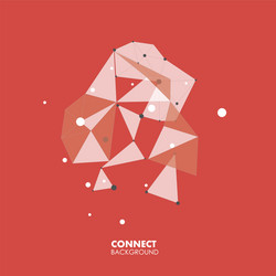 abstract polygonal with connecting dots and lines vector