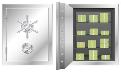 Bank safe vector