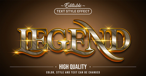 editable text style effect - legend vector image