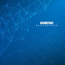 geometric abstract background with connected line vector image