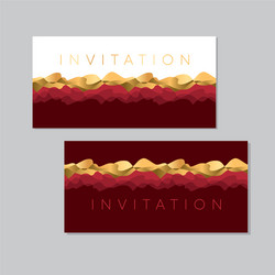 Gold and red abstract wave design element vector