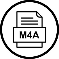 m4a file document icon vector image