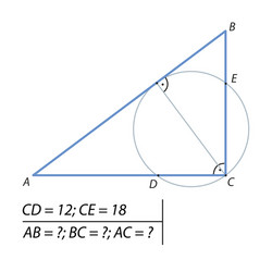 problem of finding the legs a right vector image