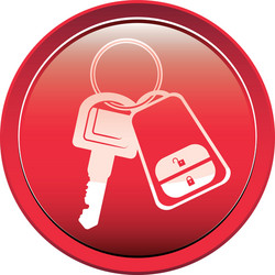 button with keys and keychain vector image