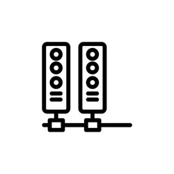 hosting server outline icon internet think vector image