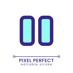pause pixel perfect rgb color ui icon vector image