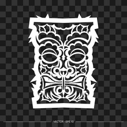 polynesia mask from patterns the contour vector image