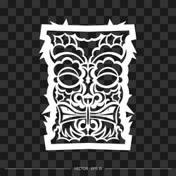 Polynesia mask from patterns the contour vector