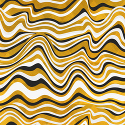 yellow curved lines pattern with grunge effect vector