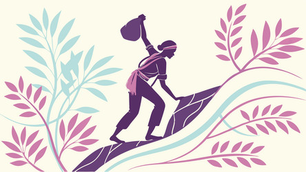 dynamic water skier in action design generative vector image