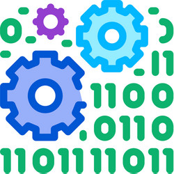 programming and coding process machine learning vector image