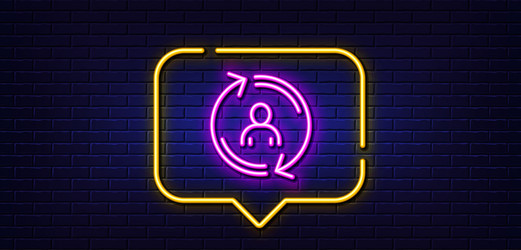 refresh user info line icon update profile sign vector image