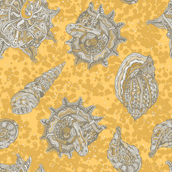 seamless pattern with abstract shells vector image