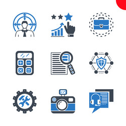 Seo and web opimization icons set vector