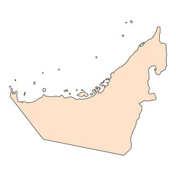 United arab emirates map icon geography blank Vector Image