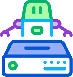 automation machine learning color icon vector