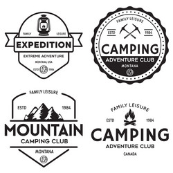 Camping Adventure Emblem Vector Image