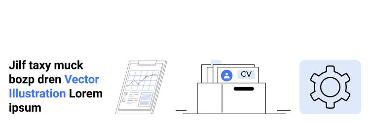document analysis file organization and settings vector image