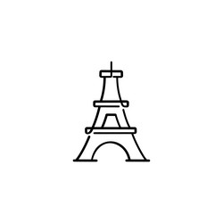 eiffel tower line style icon design vector image