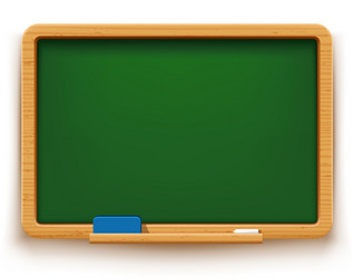 green blackboard on white vector