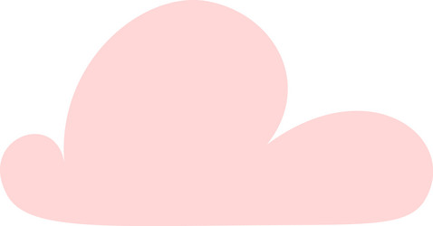 light pink cloud floating in a white empty sky vector image