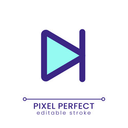 Skip to end pixel perfect rgb color ui icon vector