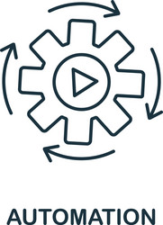 Automation Icon - Line Style vector image