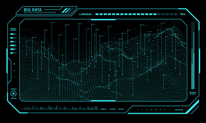 Data Flow Futuristic UI vector image