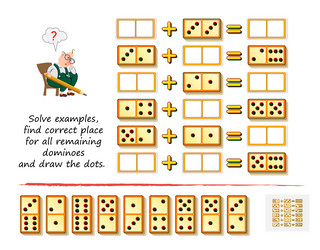 Domino Logic Puzzle Game vector image