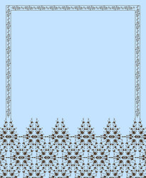 floral frame and pattern vector image