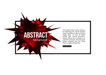 red isolated template poster with triangular vector image
