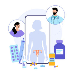 Gynecology clinic concept vector