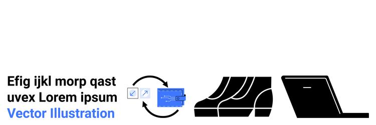 sequential workflow concept with text editor vector image