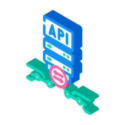api connection isometric icon vector image