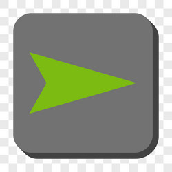 arrowhead right rounded square button vector image
