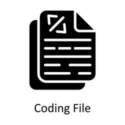 Coding file solid icon design vector