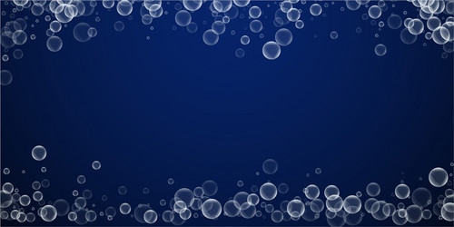 Random soap bubbles abstract background blowing b vector