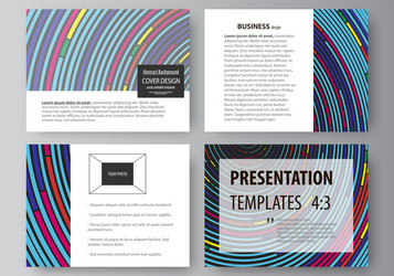 set of business templates for presentation slides vector image