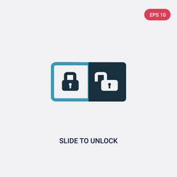 two color slide to unlock icon from user vector image