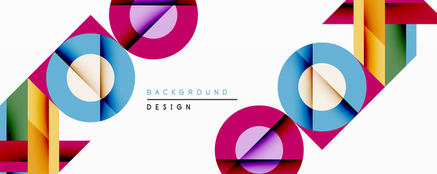 abstract geometric shapes overlap creating vector image