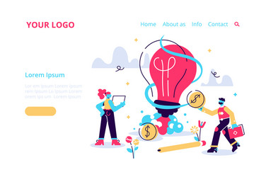 New idea or startup concept vector