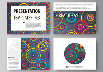 set of business templates for presentation slides vector