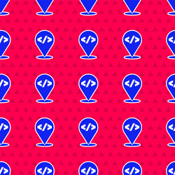 blue web design and front end development icon vector image